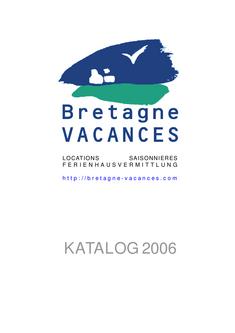 Ferienhaus Vermittlung Bretagne Katalog 2006