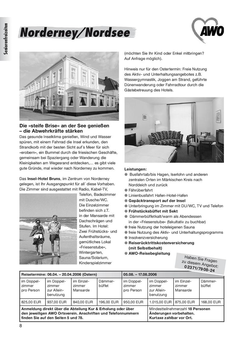 Der Reisekatalog 06 Ist Da Von Awo Hagen Markischer Kreis