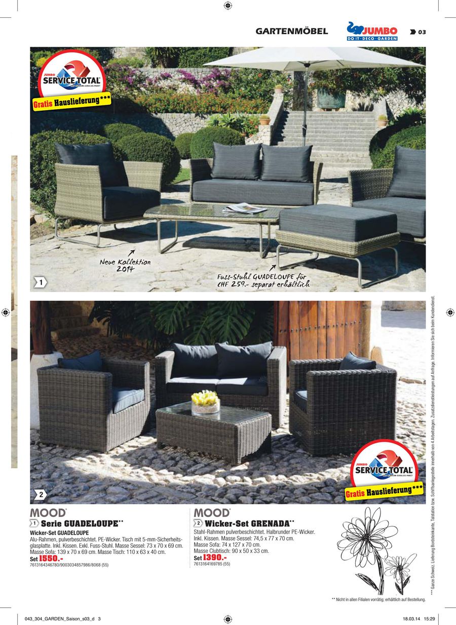 Gartenmöbel Jumbo Ch