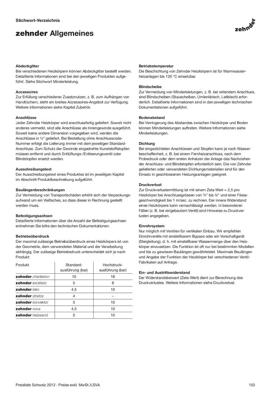 Seite 155 von Heizkörper nach Mass Preise und Technik: Preise 2012 Seite 155 von Heizkörper nach Mass Preise und Technik: Preise 2012