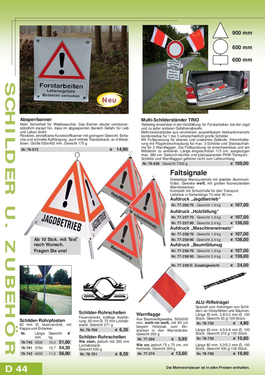 Absperrband "ACHTUNG JAGD" 3 Stück Absperrband "ACHTUNG JAGD" 3 Stück