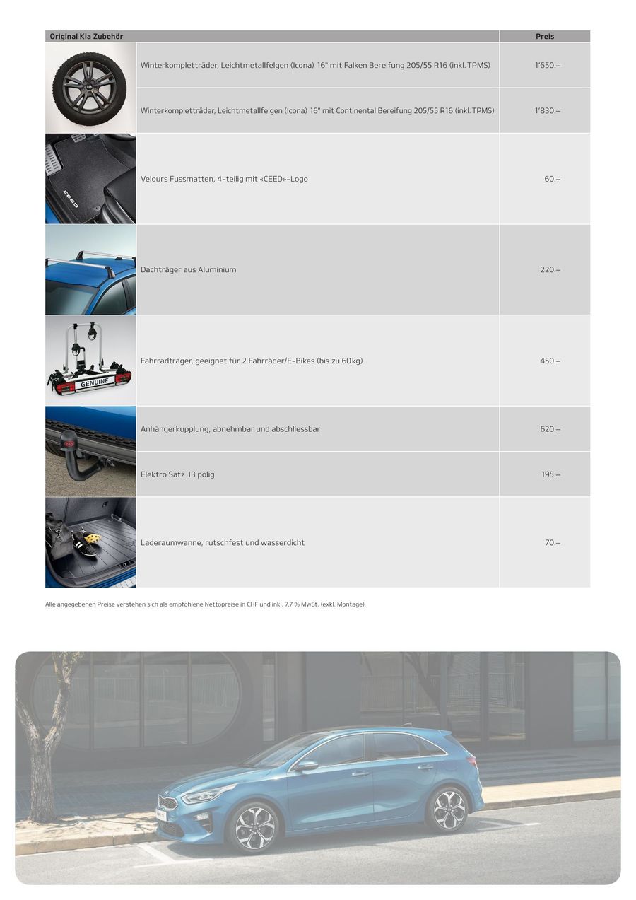New Ceed Preisliste 2019 Von Kia Motors Schweiz