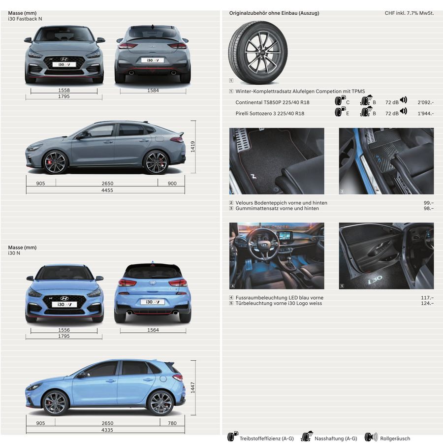 Hyundai I30 N Preisliste 2019 Von Hyundai Suisse Ag