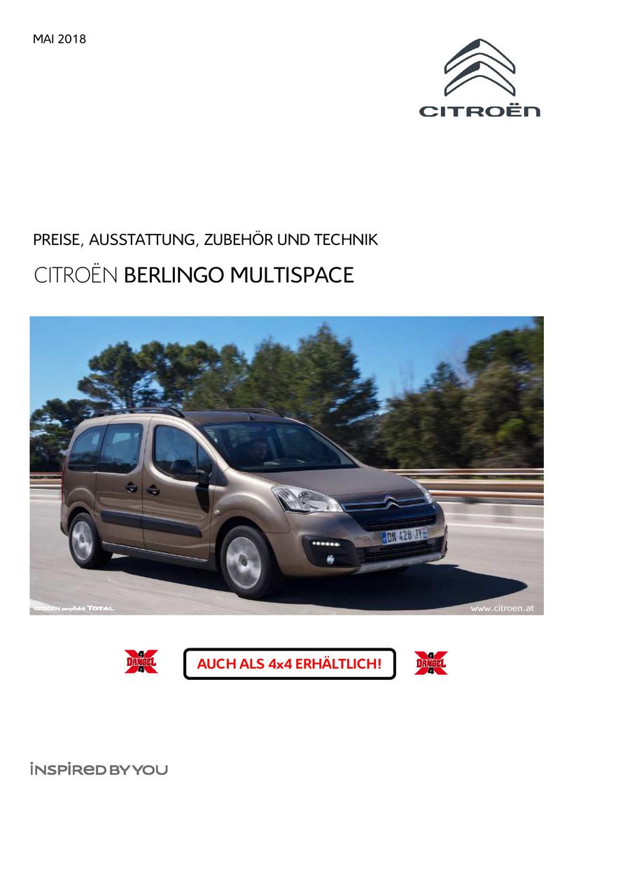 Preise Und Datenblatt Berlingo Multispace Mai 2018 Von Citroen Osterreich Gesellschaft M B H