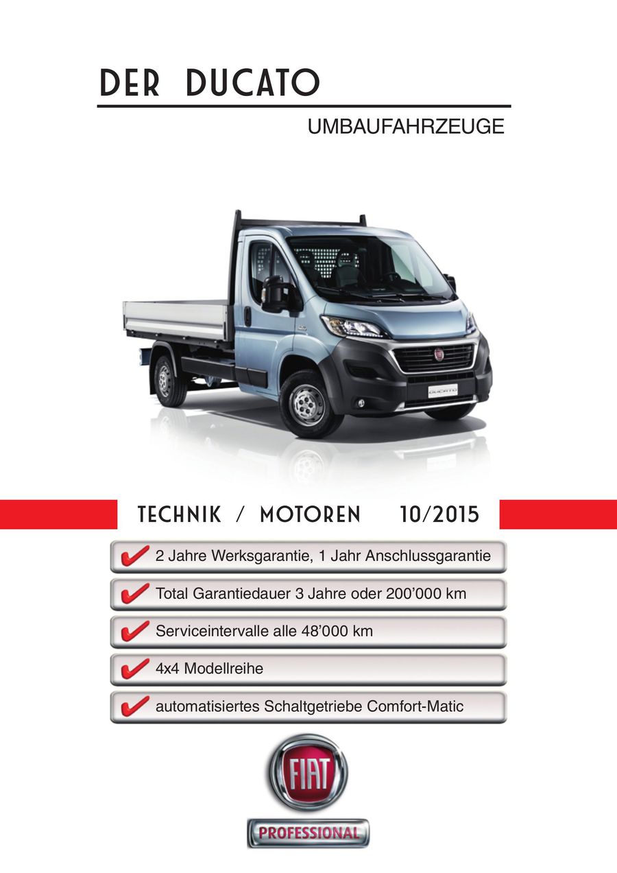 Ducato Umbaufahrzeuge Technische Daten 2017 Von Fiat Auto Suisse Sa