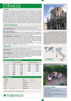 Italienisch Sprachreisen in Syrakus Italien für Erwachsene 2011