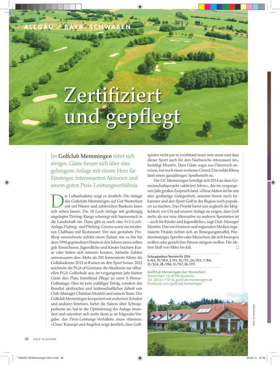 Seite 33 Von Golf In Bayern 2014