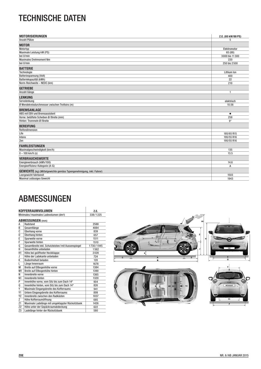 renault zoe ze preisliste januar 2015 von renault