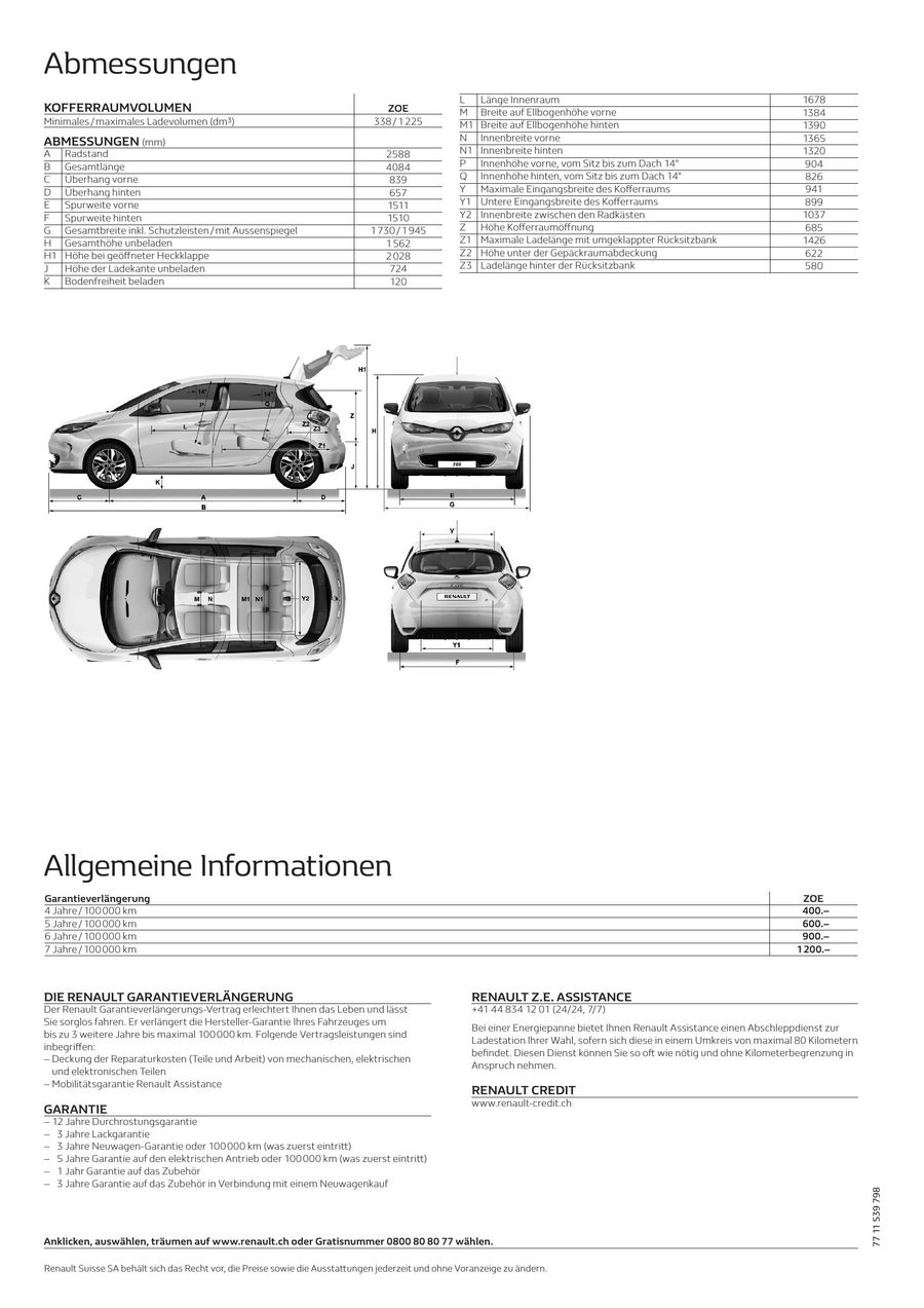 Seite 4 Von Renault Zoe Ze Preisliste 2016