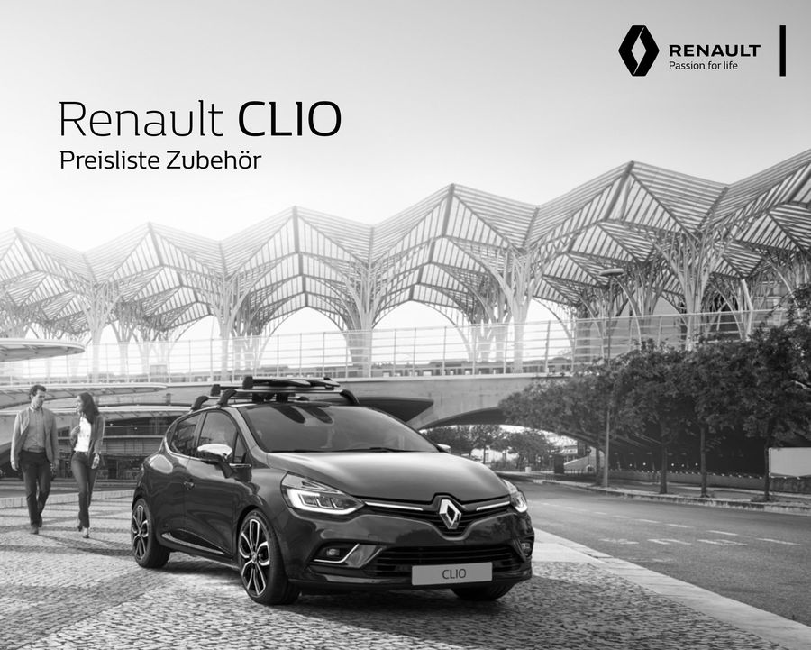 renault clio preisliste zubehor 09 2018 von renault