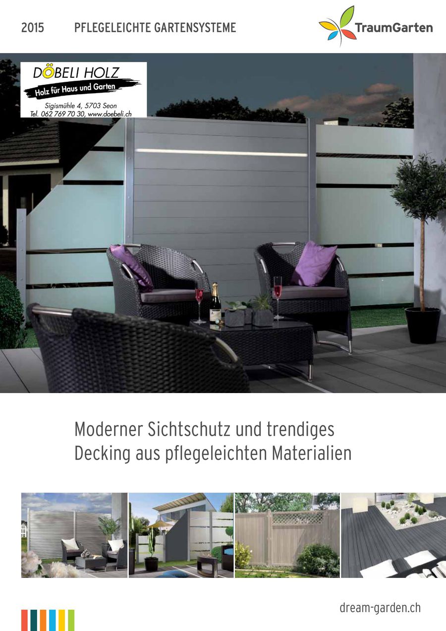 Sichtschutz Wpc Glas Alu Hpl Und Kunststoff 2015 Von Dobeli Holz
