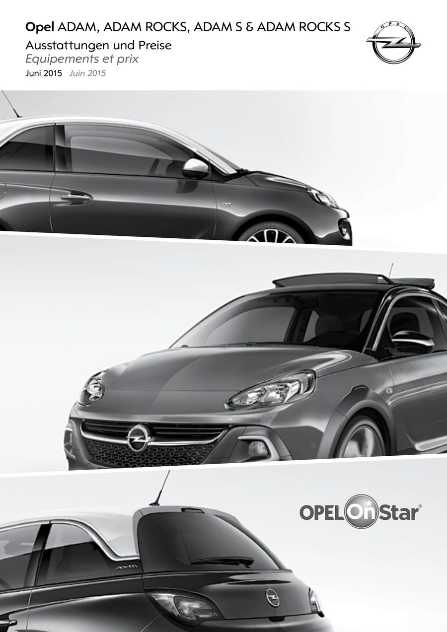 Opel Adam Preisliste 2015 Von Opel