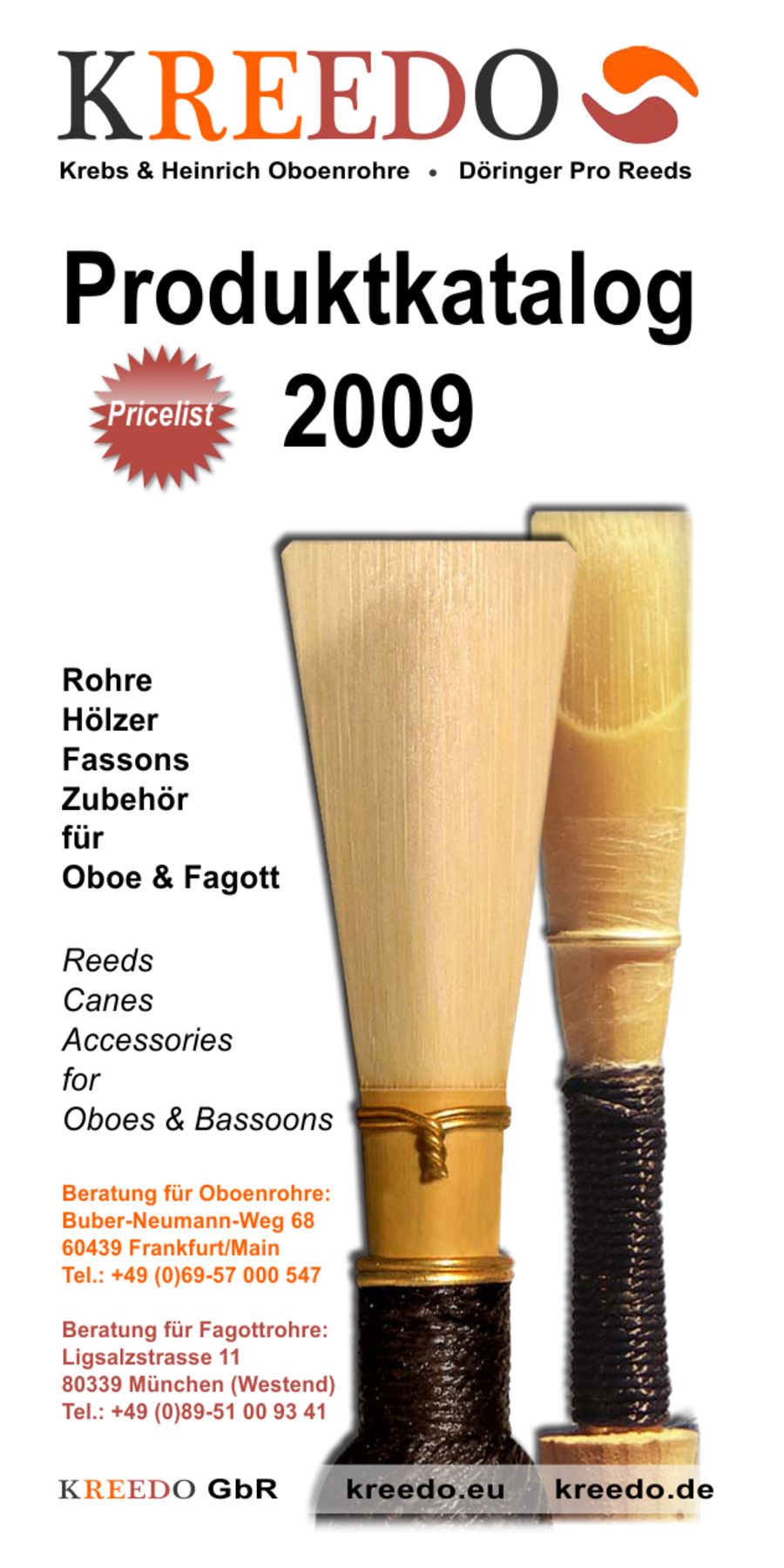 Rohrblatter Fur Oboe Und Fagott 2009 Von Kreedo Pro Reeds