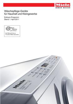 Wäschep&#64258;ege-Geräte Exklusiv-Programm 2011