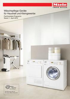 Wäschepflege-Geräte für Haushalt und Kleingewerbe Fachhandels-Programm 2012