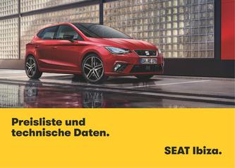 Seat Deutschland Kataloge Seat Ibiza Preisliste 30 April 2018