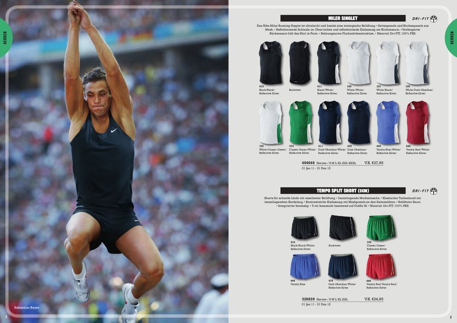 nike leichtathletik trikot