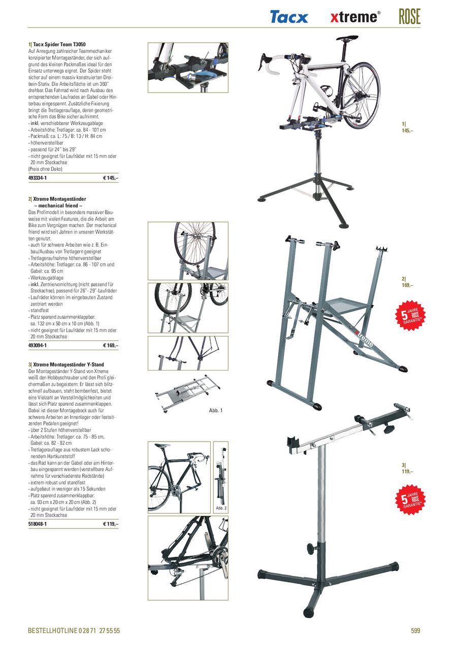 Fahrrad Montageständer Rose Versand fahrradbic