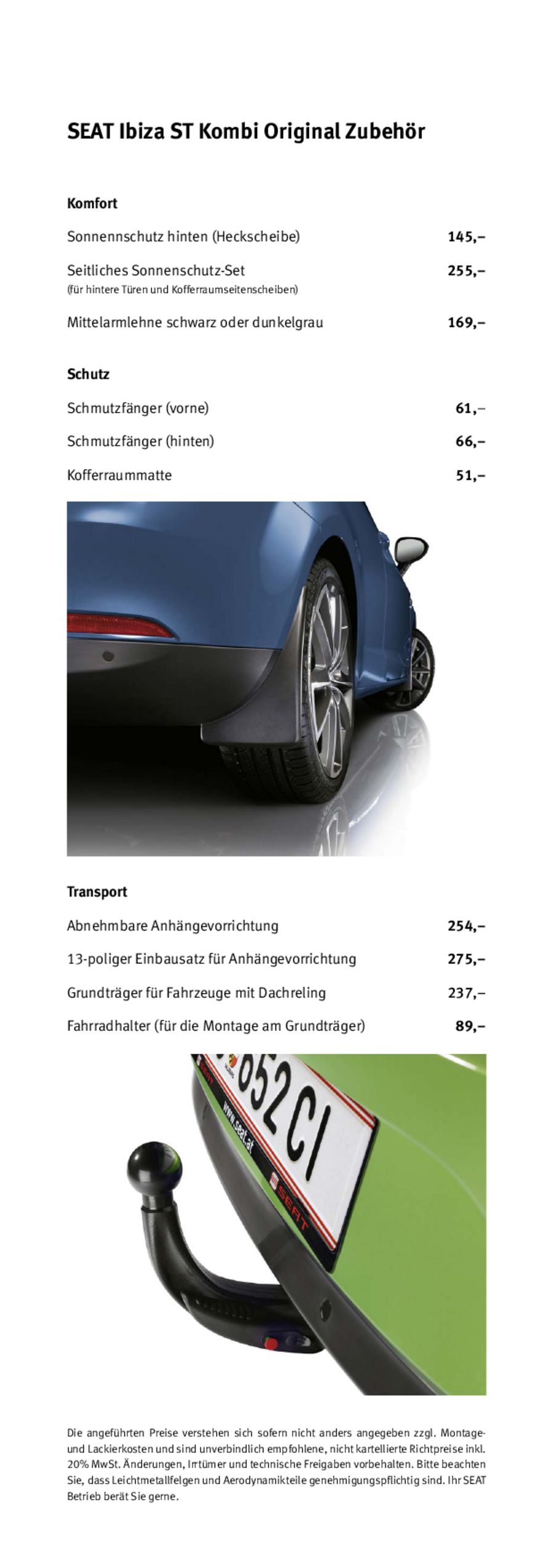 Seat Ibiza St Kombi Preisliste 05 12 Von Österreich P 1 6