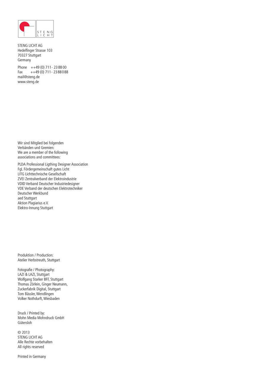 Hauptkatalog 2013/ 2014 von Steng Licht Hauptkatalog 2013/ 2014 von Steng Licht