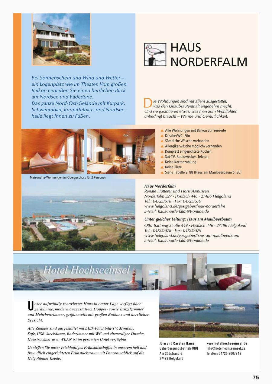 Seite 72 Von Gastgeberverzeichnis Insel Helgoland 2014