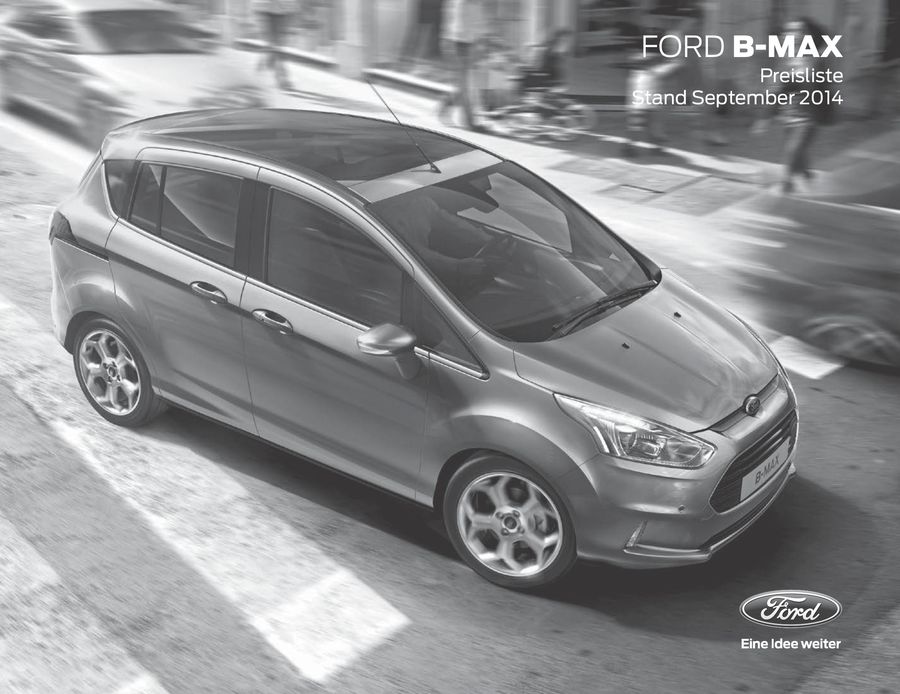 Preisliste Ford B Max 2014 Von Ford Osterreich