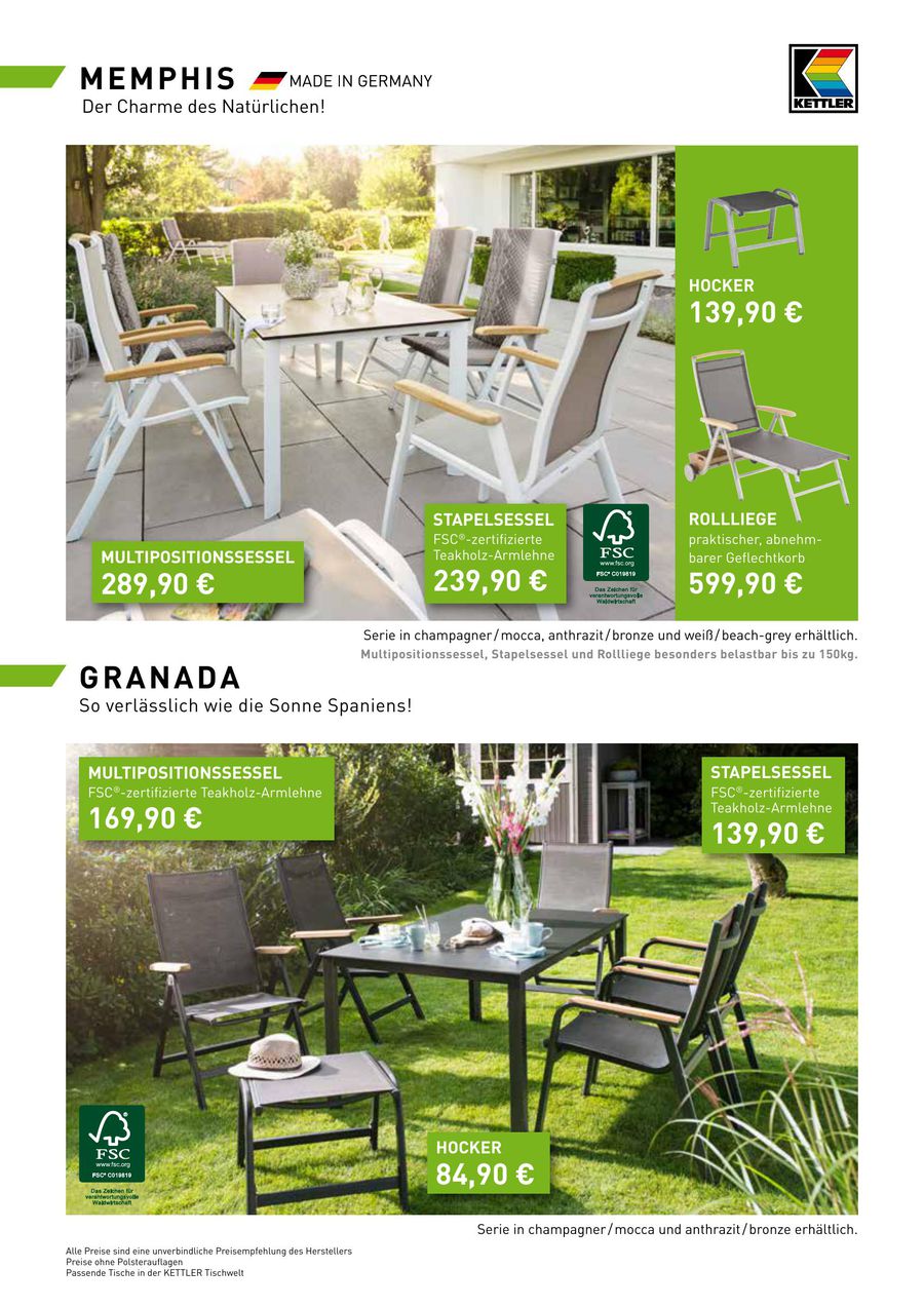 Kettler Gartenmöbel Katalog 2017