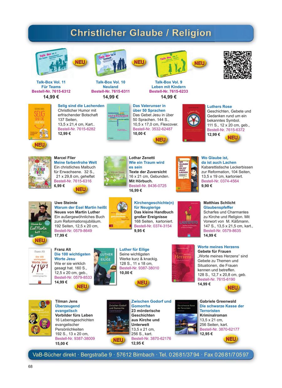 Bd Katalog Bucher 2016 17 Von Verlag Am Birnbach Bucher Direkt