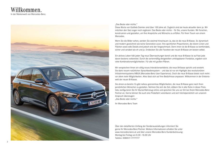 B Klasse W247 Preisliste 2019 Von Mercedes Benz Osterreich