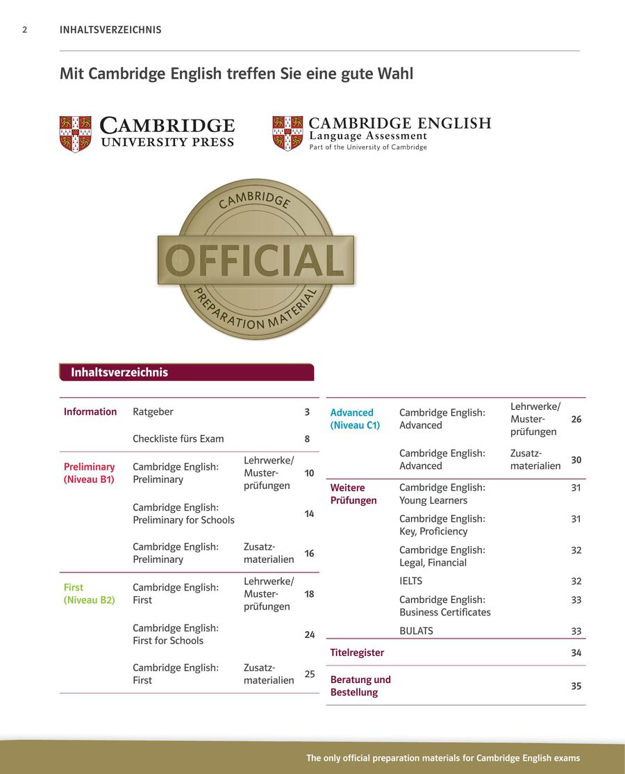 Cambridge English Zertifikate 2016 Von Ernst Klett Sprachen