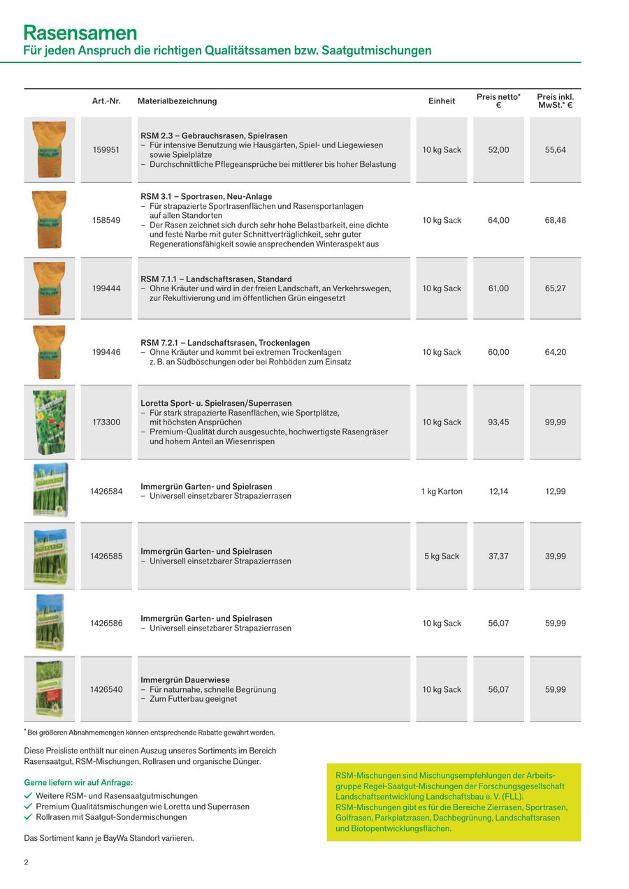 Preisliste Rund Um Den Garten 2016 Von Baywa
