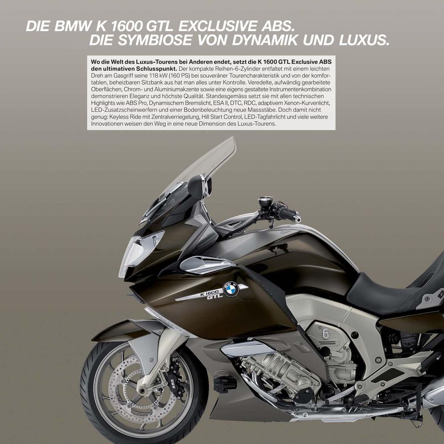 Bmw K 1600 Gtl Exklusive Abs 2016 Von Bmw Motorrad