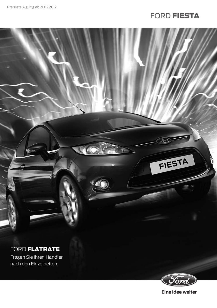 Ford Fiesta Preisliste 2012 Von Ford Deutschland
