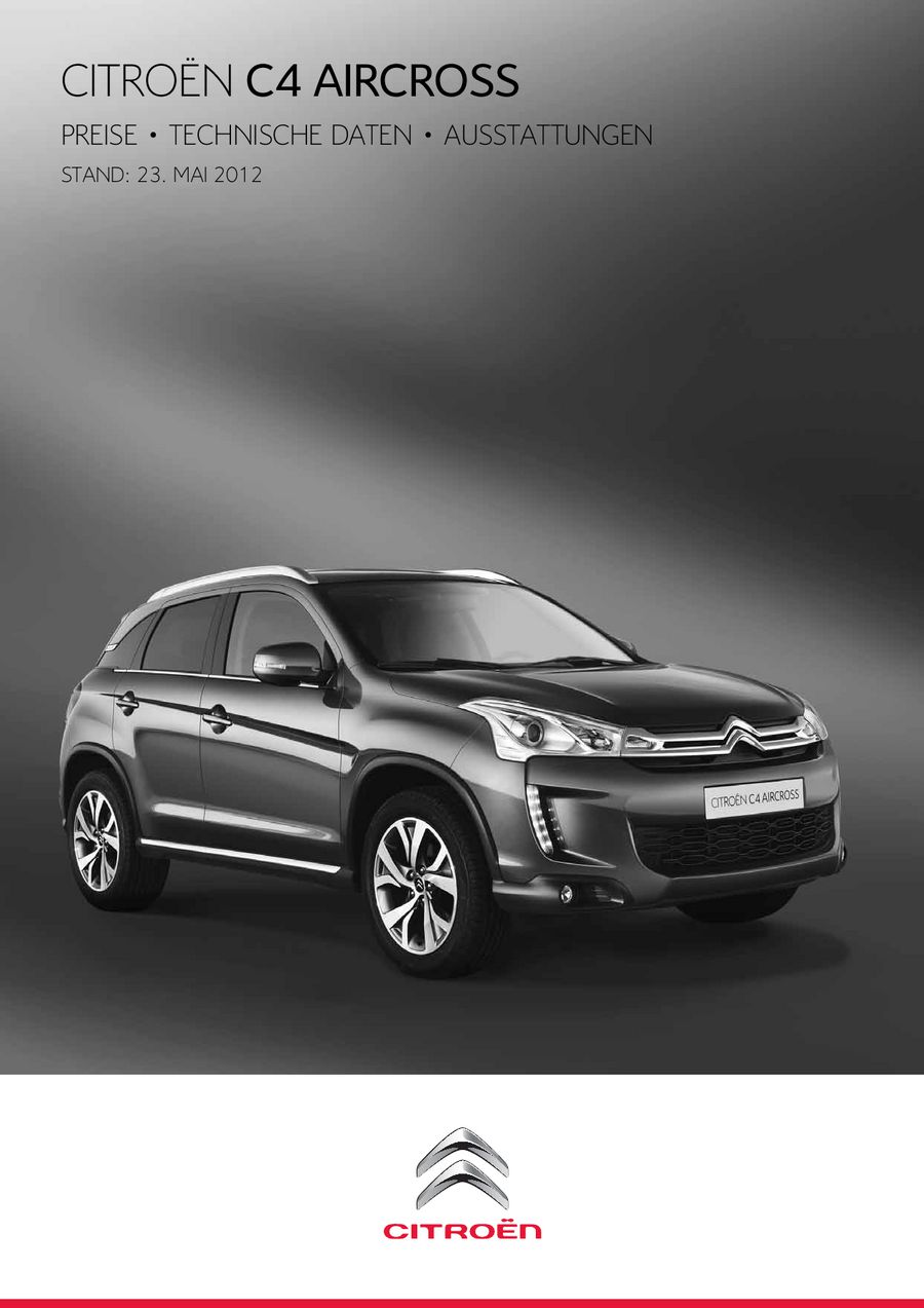 C4 Aircross Preisliste 2012 Von Citroen Deutschland