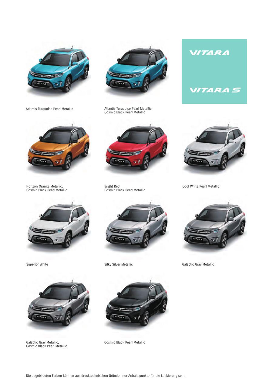 Suzuki vitara farben