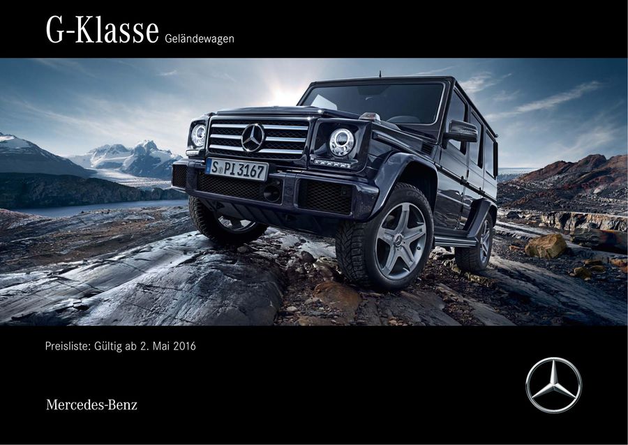 G Klasse Gelandewagen Preisliste Gultig Ab 2 Mai 2016 Von Mercedes Benz Deutschland G Klasse Gelandewagen Preisliste Gultig Ab 2 Mai 2016 Von Mercedes Benz Deutschland
