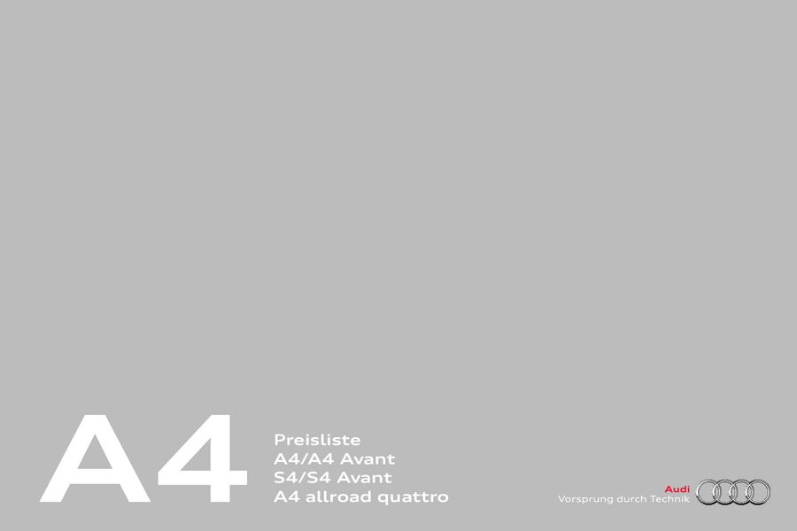 Audi A4 Preisliste 2013 Von Audi Deutschland