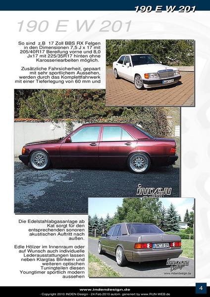 Seite 5 von Mercedes Benz 190 E W 201 Tuning 2010 von Inden Design